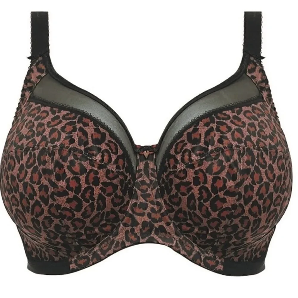 Goddess Bra- Kayla Full Cup Animal Cheetah Print Bra Plus Size Bra, Size 46H